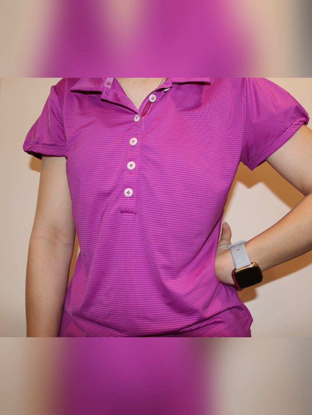 Women's Purple Nike Polo Shirt